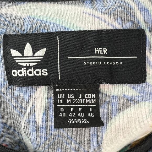 Adidas HER Studio London Top Floral Crew Neck Loose Fit Pullover Size M Medium - Picture 8 of 10